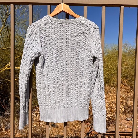 ⬇️Eddie Bauer Women’s Button Cardigan Sweater Size L Color Grey 💯% Cotton - Picture 6 of 12